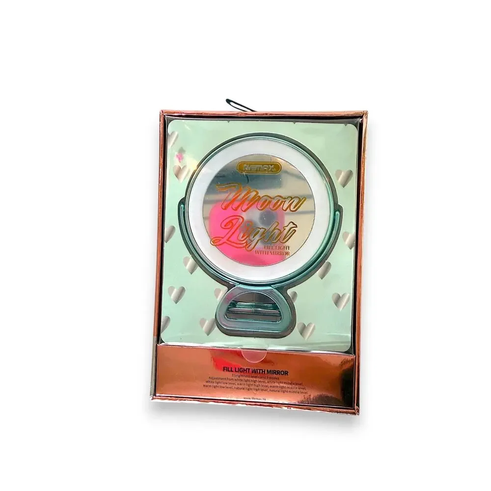 Light LED Makeup Mirror USB Rechargeable Compact Selfie Light w/ Stand